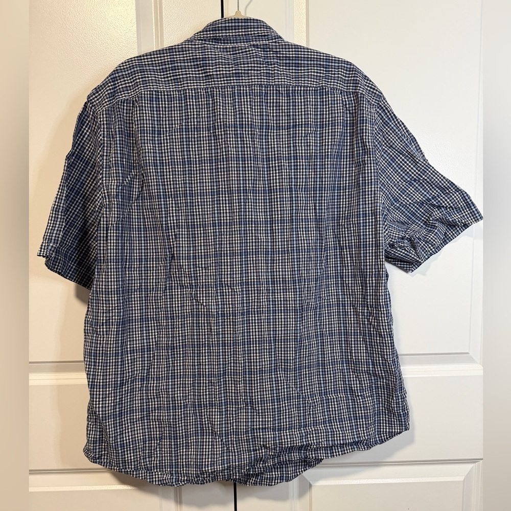 Nautica Men's Navy Plaid Button Down Shirt - Picture 2 of 6
